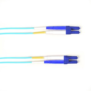 Black Box SM FO PATCH CABLE DUPLX, PVC, AQUA, LCLC