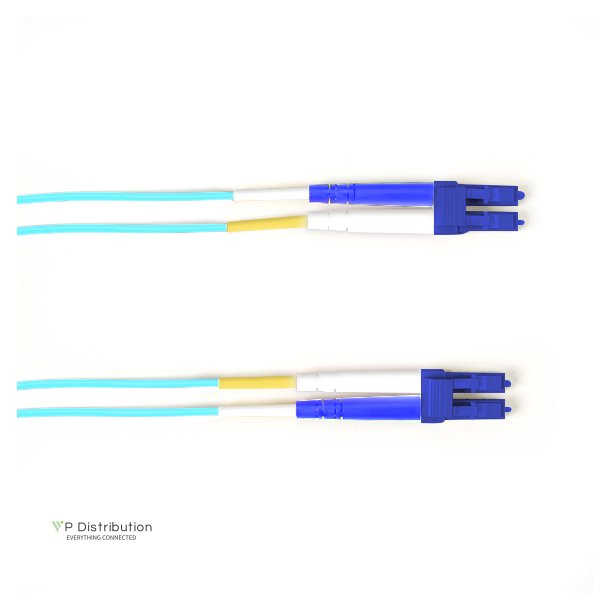 Black Box SM FO PATCH CABLE DUPLX, PVC, AQUA, LCLC