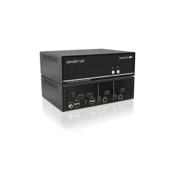 SmartAVI 2 Port, Dual-Head, KVM MST with Dual 4K HDMI Out. Includes: [SM-MST-2D-S, PS12V2A]