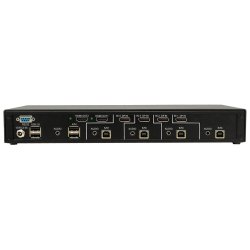SmartAVI 4 port, Dual-Head, KVM MST with Dual 4K HDMI Out. Includes: [SM-MST-4D-S, PS12V2A]
