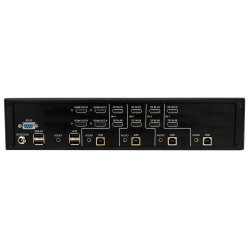 SmartAVI 4 port, Quad-Head, KVM MST with Quad 4K HDMI Out. Includes: [SM-MST-4Q-S, PS12V2A]