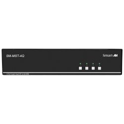 SmartAVI 4 port, Quad-Head, KVM MST with Quad 4K HDMI Out. Includes: [SM-MST-4Q-S, PS12V2A]