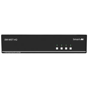 SmartAVI 4 port, Quad-Head, KVM MST with Quad 4K HDMI Out. Includes: [SM-MST-4Q-S, PS12V2A]