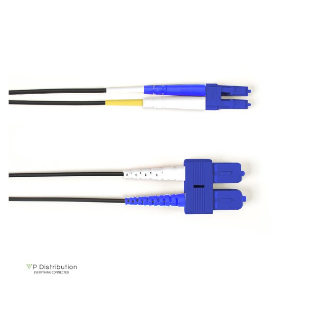 Black Box SM FO PATCH CABLE DUPLX, PLENUM, BLUE, SCLC