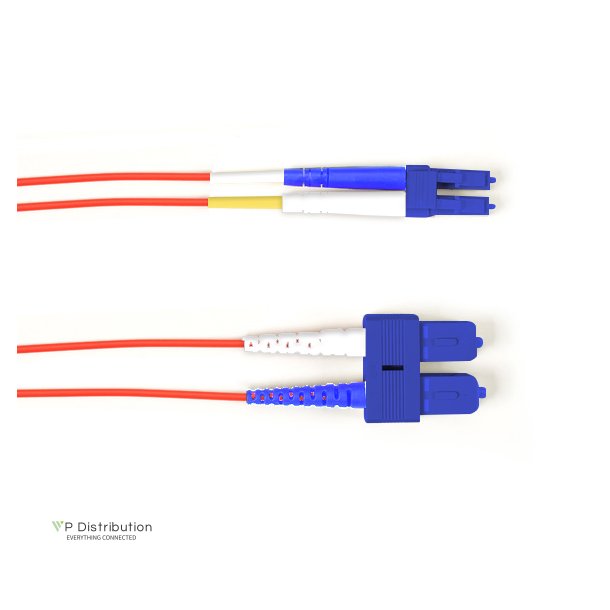 Black Box SM FO PATCH CABLE DUPLX, PVC, RED, SCLC