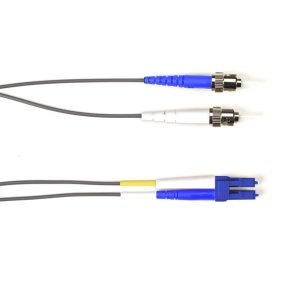 Black Box SM FO PATCH CABLE DUPLX, PLENUM, GR, STLC