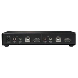 SmartAVI HDMI 2-Port, Single-Head, KVM Switch with Audio and USB 2.0 Support. Includes: [SM-UHD-2S, PS12VD2A]