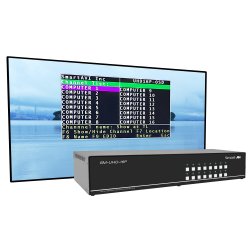 SmartAVI HDMI, 16-Pport, Single-Head, KVM Switch with USB 2.0 Support and OSD. Includes: [SM-UHO-16P, PS12VD3A]