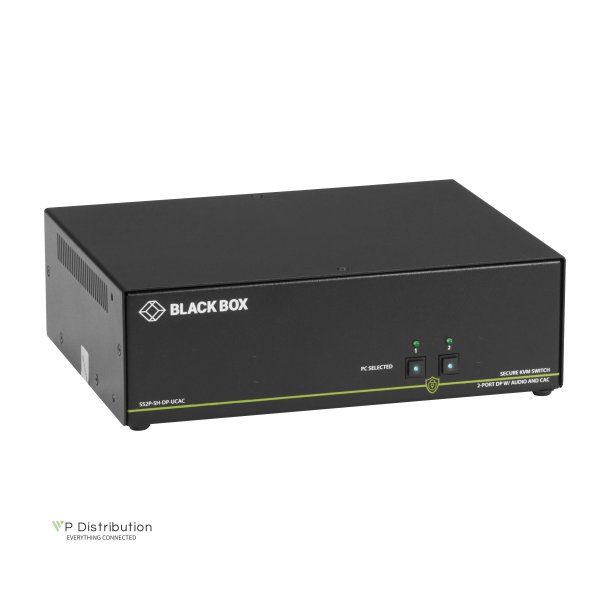 Black Box Secure Kvm Switch, Dh, 2-Port, Dvi-I, Usb, Cac