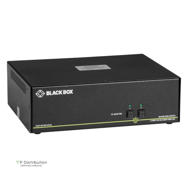 Black Box Secure Kvm Switch, Sh, 2-Port, Dvi-I, Usb