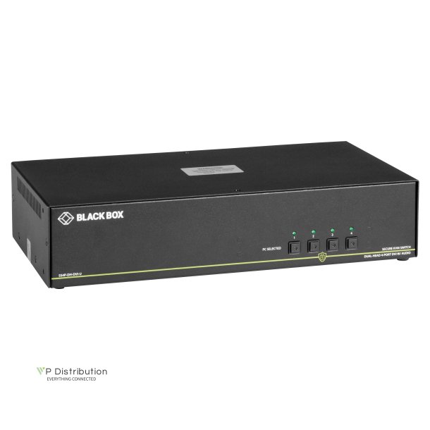 Black Box Secure Kvm Switch, Dh, 4-Port, Dvi-I, Usb