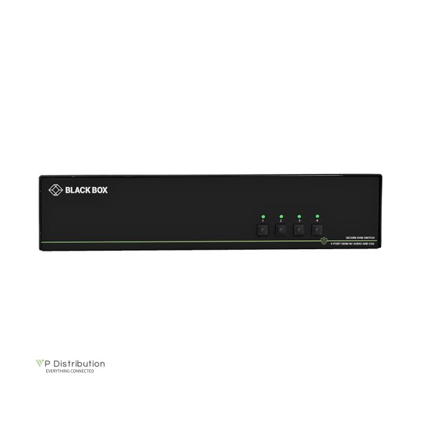 Black Box Secure Kvm Mtrx Switch, Sh, 4-Port, Dvi-I, Usb, Cac, 4X2