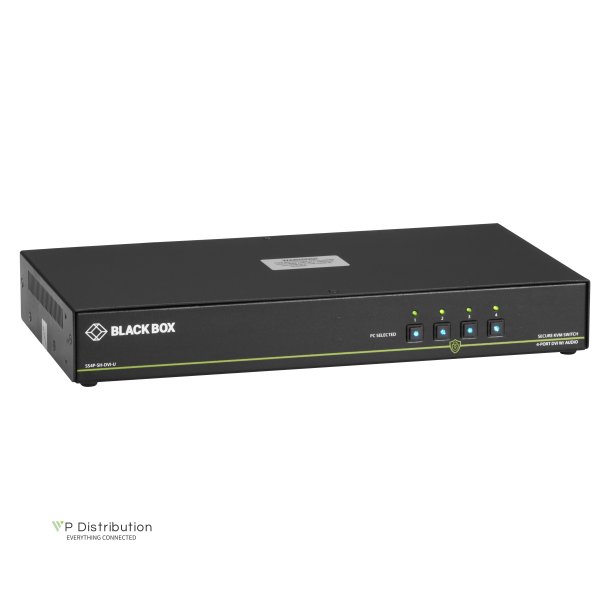 Black Box Secure Kvm Switch, Sh, 4-Port, Dvi-I, Usb