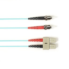 Black Box OM4 MM FO PATCH CABLE DUPLX, PLENUM, AQUA, STSC