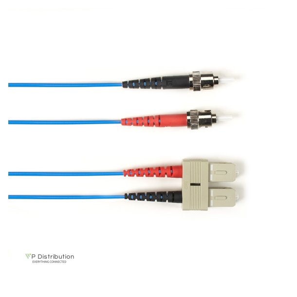 Black Box SM FO PATCH CABLE DUPLX, PVC, BLUE, STSC