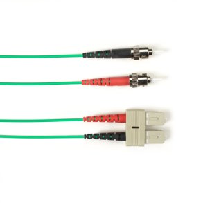 Black Box OM4 MM FO PATCH CABLE DUPLX, PLENUM, GREEN, STSC
