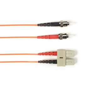Black Box 50 MM FO PATCH CABLE DUPLX, PVC, OR, STSC