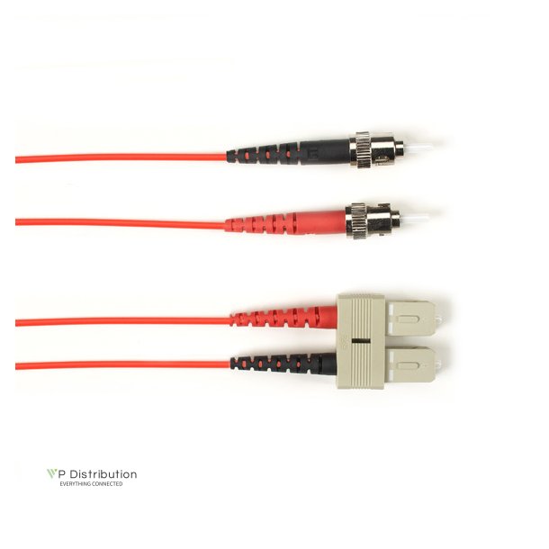 Black Box SM FO PATCH CABLE DUPLX, PLENUM, RED, STSC