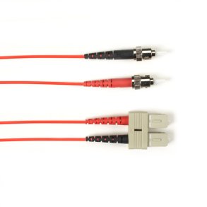 Black Box 62.5 MM FO PATCH CABLE DUPLX, PLENUM, RED, STSC