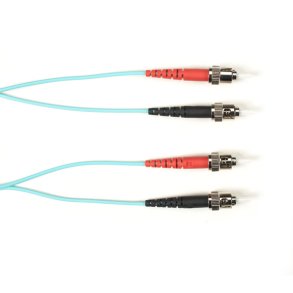 Black Box 50 MM FO PATCH CABLE DUPLX, PLENUM, AQUA, STST
