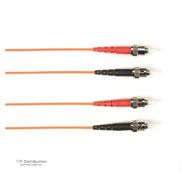 Black Box OM4 MM FO PATCH CABLE DUPLX, PLENUM, ORANGE, STST