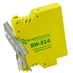 Brainboxes Compact Industrial 4 Port Gigabit Ethernet Switch
