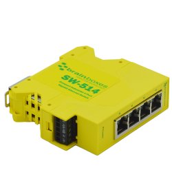 Brainboxes Compact Industrial 4 Port Gigabit Ethernet Switch