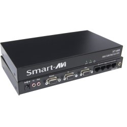 SmartAVI UXGA, Stereo Audio, IR &amp; RS-232 Point-to-Multipoint CAT5 Extender, 4-Port Transmitter. Includes: [XT-TX400, CCVGAMM06, PS5VD3A-wllmt]