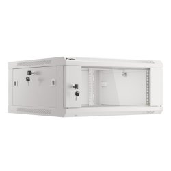 RACK CABINET 19" WALL-MOUNT 4U/600X600 (FLAT PACK) WITH GLASS DOOR GREY LANBERG V2