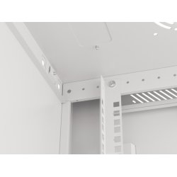 RACK CABINET 19" WALL-MOUNT 6U/600X450 (FLAT PACK) WITH GLASS DOOR GREY LANBERG V2