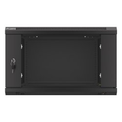 RACK CABINET 19" WALL-MOUNT 6U/600X600 (FLAT PACK) WITH GLASS DOOR BLACK LANBERG V2