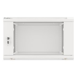 RACK CABINET 19" WALL-MOUNT 6U/600X600 (FLAT PACK) WITH GLASS DOOR GREY LANBERG V2