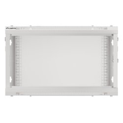 RACK CABINET 19" WALL-MOUNT 6U/600X600 (FLAT PACK) WITH GLASS DOOR GREY LANBERG V2