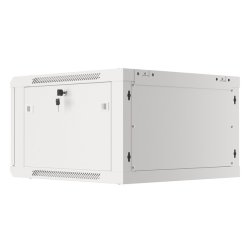 RACK CABINET 19" WALL-MOUNT 6U/600X600 (FLAT PACK) WITH GLASS DOOR GREY LANBERG V2