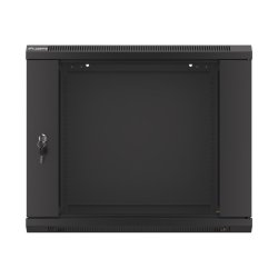 RACK CABINET 19" WALL-MOUNT 9U/600X450 (FLAT PACK) WITH GLASS DOOR BLACK LANBERG V2