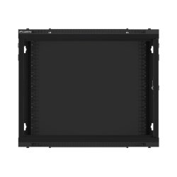 RACK CABINET 19" WALL-MOUNT 9U/600X450 (FLAT PACK) WITH GLASS DOOR BLACK LANBERG V2