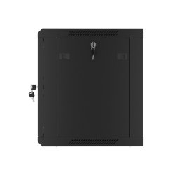 RACK CABINET 19" WALL-MOUNT 9U/600X450 (FLAT PACK) WITH GLASS DOOR BLACK LANBERG V2