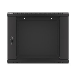 RACK CABINET 19" WALL-MOUNT 9U/600X600 (FLAT PACK) WITH GLASS DOOR BLACK LANBERG V2