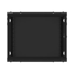 RACK CABINET 19" WALL-MOUNT 9U/600X600 (FLAT PACK) WITH GLASS DOOR BLACK LANBERG V2