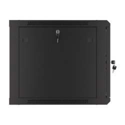 RACK CABINET 19" WALL-MOUNT 9U/600X600 (FLAT PACK) WITH GLASS DOOR BLACK LANBERG V2