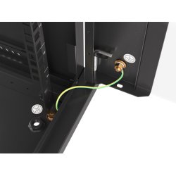 RACK CABINET 19" WALL-MOUNT 9U/600X600 (FLAT PACK) WITH GLASS DOOR BLACK LANBERG V2
