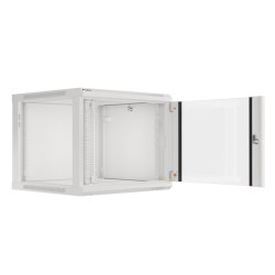 RACK CABINET 19" WALL-MOUNT 9U/600X600 (FLAT PACK) WITH GLASS DOOR GREY LANBERG V2