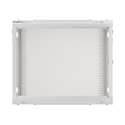 RACK CABINET 19" WALL-MOUNT 9U/600X600 (FLAT PACK) WITH GLASS DOOR GREY LANBERG V2
