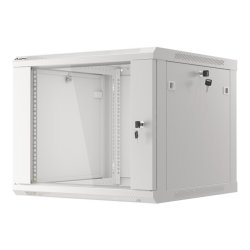 RACK CABINET 19" WALL-MOUNT 9U/600X600 (FLAT PACK) WITH GLASS DOOR GREY LANBERG V2