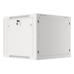 RACK CABINET 19" WALL-MOUNT 9U/600X600 (FLAT PACK) WITH GLASS DOOR GREY LANBERG V2