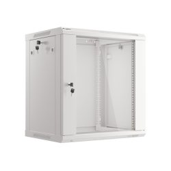RACK CABINET 19" WALL-MOUNT 12U/600X450 (FLAT PACK) WITH GLASS DOOR GREY LANBERG V2