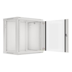 RACK CABINET 19" WALL-MOUNT 12U/600X450 (FLAT PACK) WITH GLASS DOOR GREY LANBERG V2