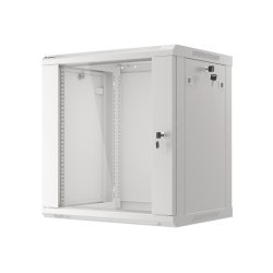 RACK CABINET 19" WALL-MOUNT 12U/600X450 (FLAT PACK) WITH GLASS DOOR GREY LANBERG V2