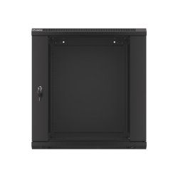 RACK CABINET 19" WALL-MOUNT 12U/600X600 (FLAT PACK) WITH GLASS DOOR BLACK LANBERG V2