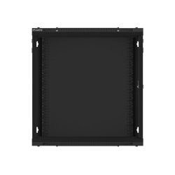 RACK CABINET 19" WALL-MOUNT 12U/600X600 (FLAT PACK) WITH GLASS DOOR BLACK LANBERG V2